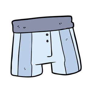 卡通拳击手短裤的矢量插图