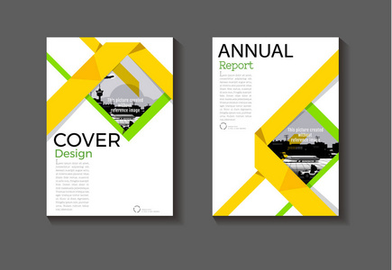 yewllow 和绿色封面抽象设计封面背景现代