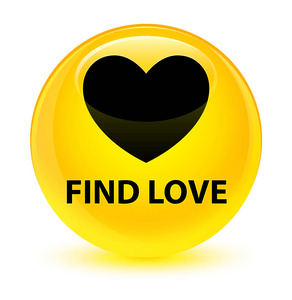 寻找爱玻璃黄色圆的按钮