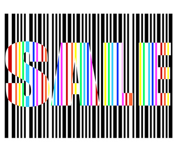 出售栏代码条码矢量图图片