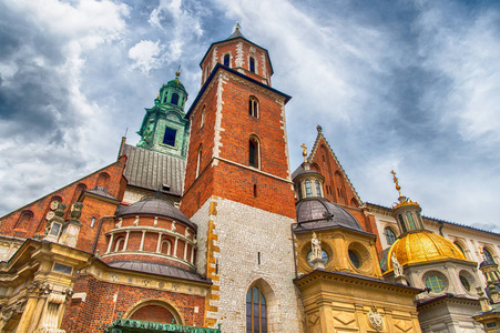 在克拉科夫，波兰的瓦维尔大教堂