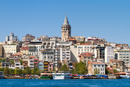 beyoglu 区历史建筑和中世纪塔塔