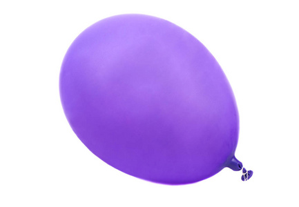 白色背景的美丽的紫色气球隔离