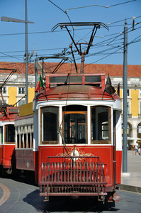 电车在里斯本，葡萄牙