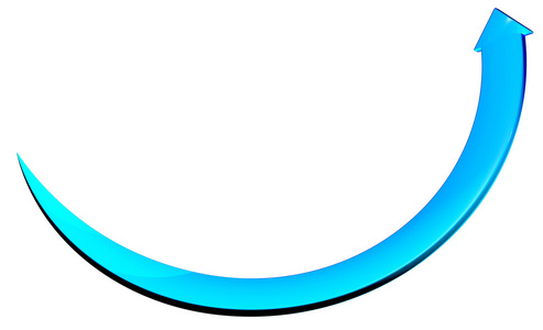 蓝色圆圈的箭头曲线