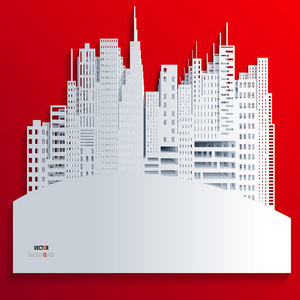 背景抽象 3d 设计的城市建筑矢量