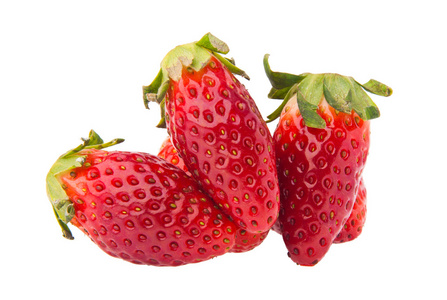 草莓 新鲜红草莓背景上