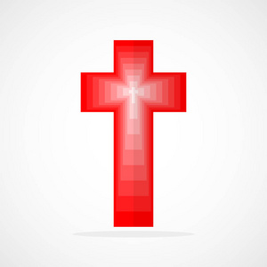 基督教的十字图标。矢量图