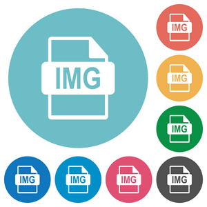 Img 文件格式平面圆形图标
