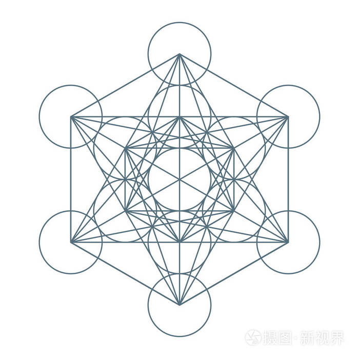 生命之花.神圣的几何学.和谐与平衡的象征.矢量