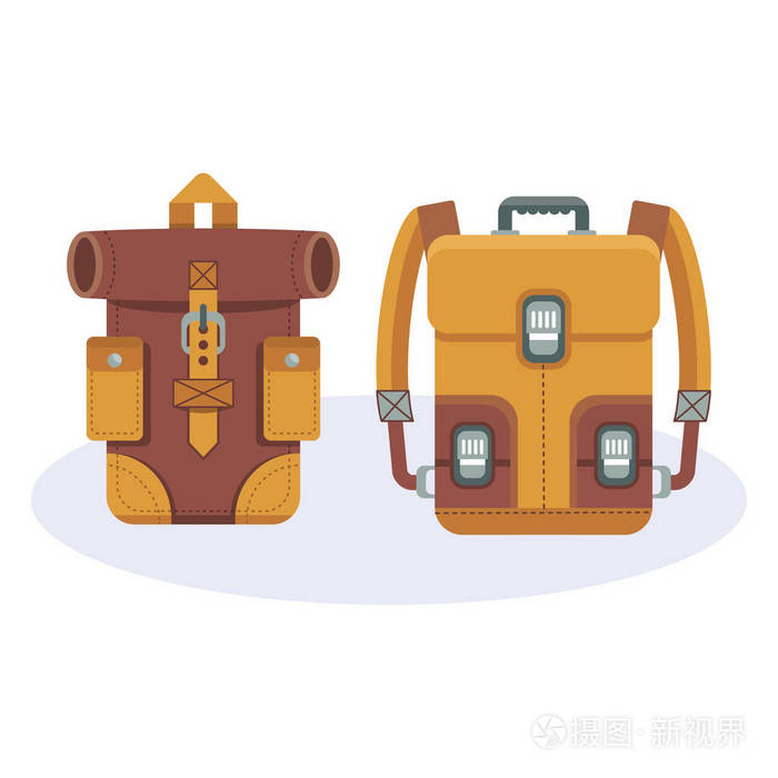 时尚时髦的皮革背包插画-正版商用图片06l4sw-摄图新