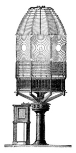 火器具日食, 复古刻插图。工业百科全书 E。拉米1875