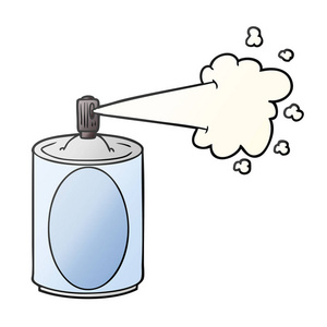 卡通的气溶胶喷雾罐