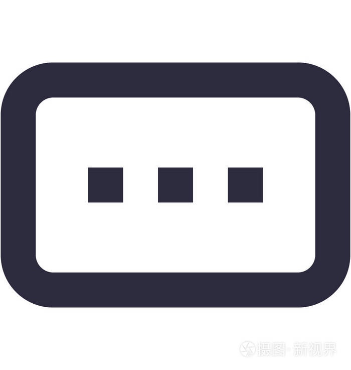 省略号平面矢量图标