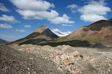 吉尔吉斯斯坦是 ak shyrak 地区，天山山脉，