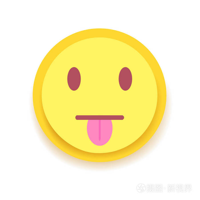 emodji 图标.用于聊天,留言,网站的图释.孤立向量插图