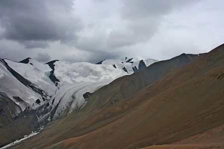 吉尔吉斯斯坦是 ak shyrak 地区，天山山脉，