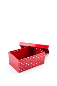 红色礼品盒孤立的白色背景