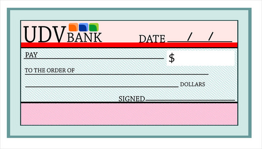 矢量图的银行支票