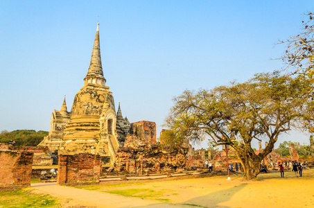 扫管笏 phra sanphet 寺在大城府