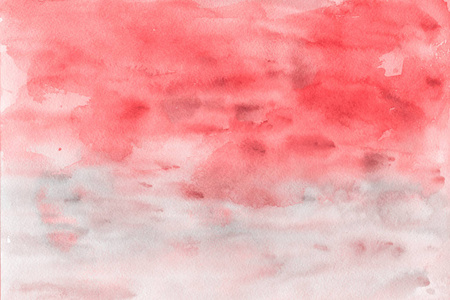 纸抽象背景上的红色水彩画