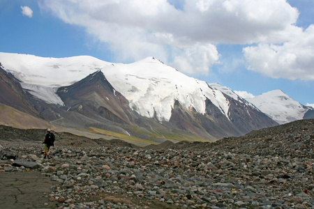 吉尔吉斯斯坦是 ak shyrak 地区，天山山脉，