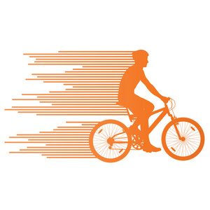 骑自行车的人矢量背景概念所作的条纹
