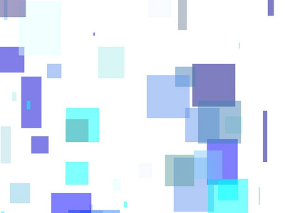 抽象蓝色正方形插图背景