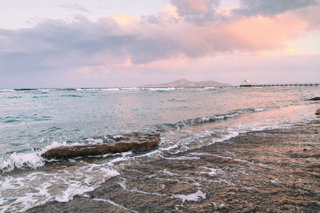 美丽的海景全景