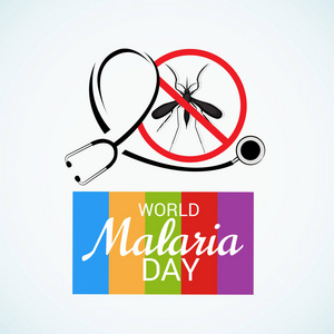 世界疟疾日背景的向量例证