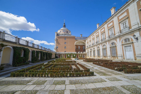 门面, 阿兰胡埃斯皇宫。西班牙马德里社区。它是西班牙国王的住所向公众开放