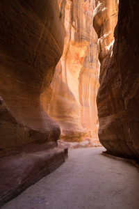 al siq 在 petra，约旦