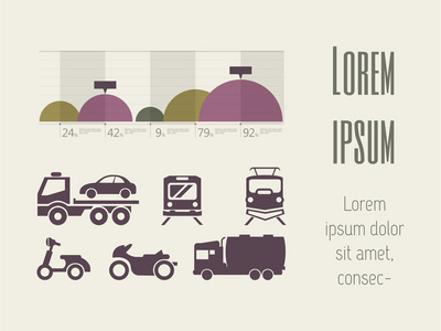 交通信息图表元素