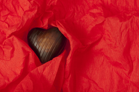 巧克力中的心的形状