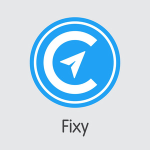 Fixy Blockchain Cryptocurrency 矢量图标