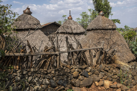 孔索人部落民居埃塞俄比亚