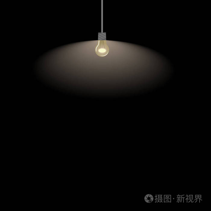 在黑色背景上的灯