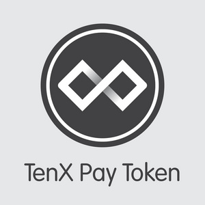 Tenx 支付令牌 Cryptocurrency矢量硬币图像