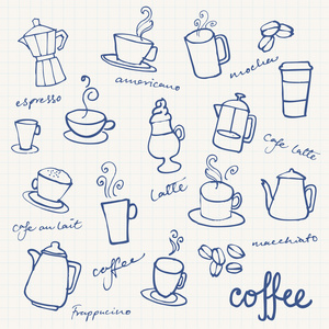 咖啡涂鸦图标