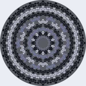 矢量抽象装饰形状圆形图案的曼荼罗
