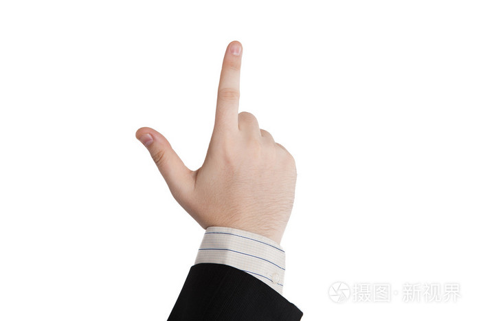 男手展示一根手指