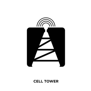 细胞塔图标被隔离在白色背景为您的网站, 移动和应用程序设计