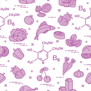 富含维生素 B6 的食品的无缝模式
