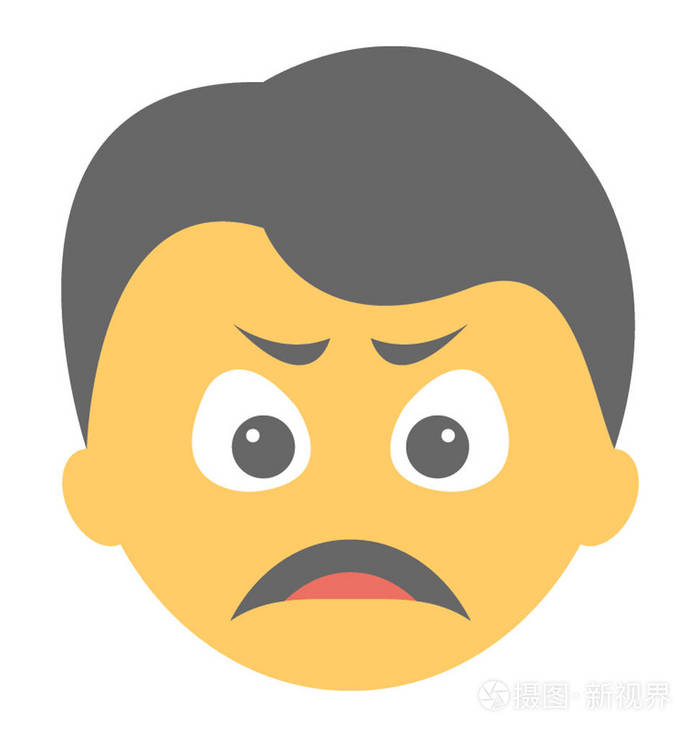 一个心烦意乱的笑脸, 疲倦的表情通过 emoji 表情