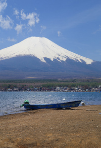 富士山在山中湖，日本