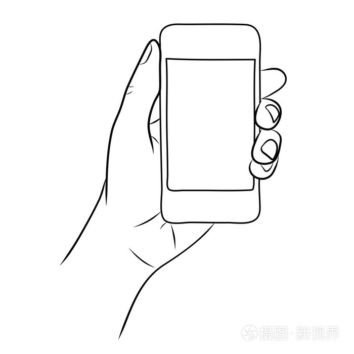 手中拿着智能手机