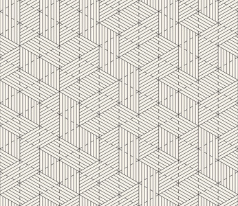矢量无缝几何图案。简单的抽象线格子。重复元素时尚背景