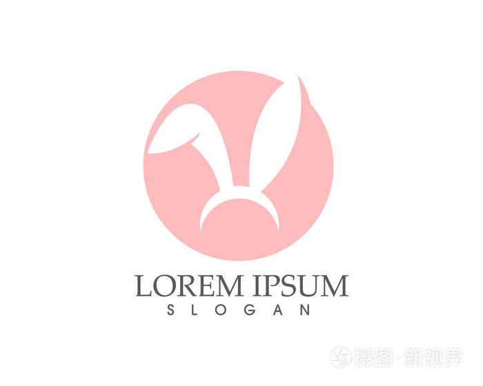 兔标志模板矢量图标设计