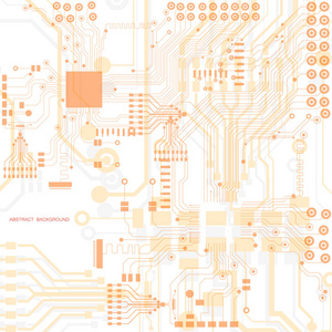 矢量电路板插图。抽象技术