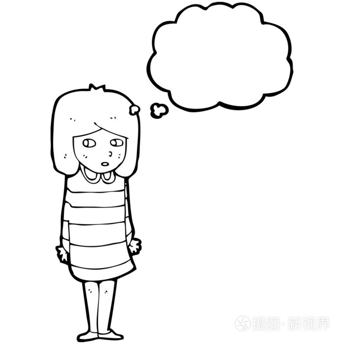 担心的女孩